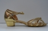 Туфли для бальных танцев, каблук 3 см (золото)