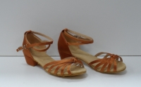 Туфли для бальных танцев, каблук 3 см (коричневый)